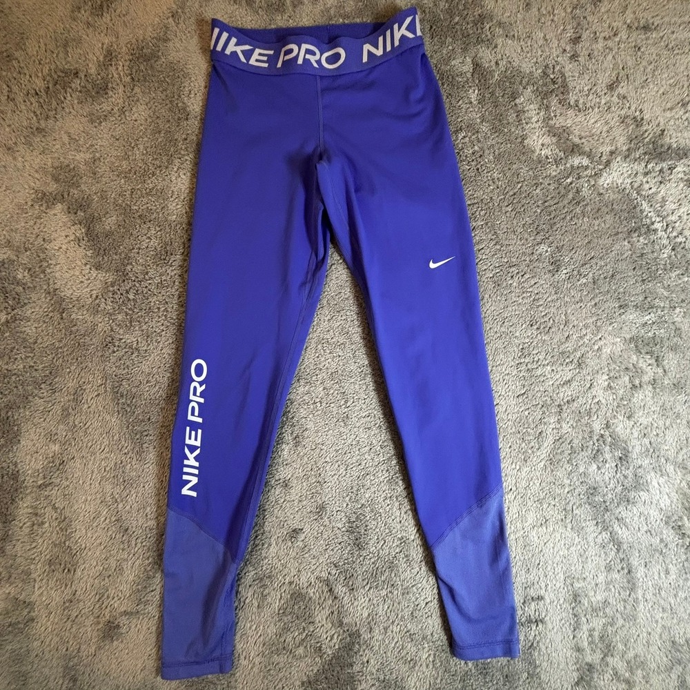 Nike Pro Womens Training Leggings Hyper Royal Blue FB5687-413 Small
